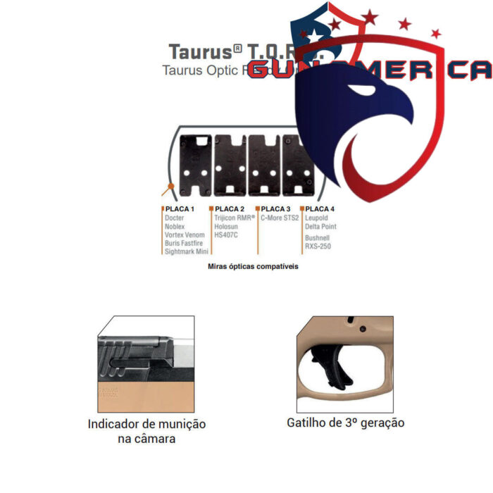 PISTOLA TAURUS G2C CAL. 38 TPC TAN (LANÇAMENTO) - Imagem 3