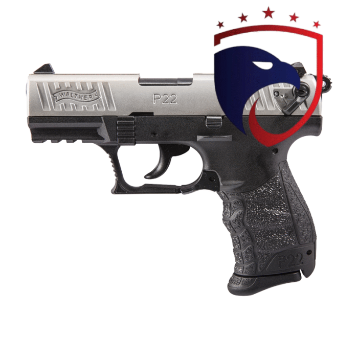 Pistola Semi-Auto P22Q 3.42” NICKEL Calibre 22LR WALTHER
